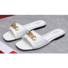 Valentino VLogo Chain Slides in calfskin leather 10 2023