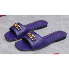 Valentino VLogo Chain Slides in calfskin leather 03 2023