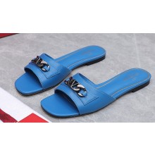 Valentino VLogo Chain Slides in calfskin leather 04 2023