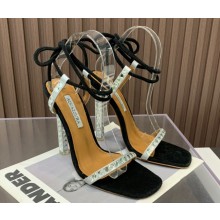 Aquazzura Heel 11.5cm Rock Chic Sandals Black 2023