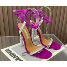 Aquazzura Heel 11.5cm Rock Chic Sandals Fuchsia 2023
