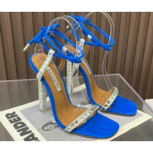 Aquazzura Heel 11.5cm Rock Chic Sandals Blue 2023