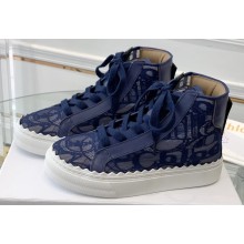Chloe Lace Lauren high-top sneakers Blue 2023