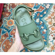 Gucci Horsebit flatform sandals 742435 Green 2023