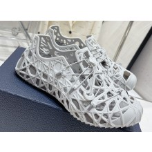 Dior Warp Men's Sandals White Cosmo Rubber with Warped Cannage Motif 2023