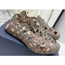 Dior Warp Men's Sandals Khaki Cosmo Rubber with Warped Cannage Motif 2023