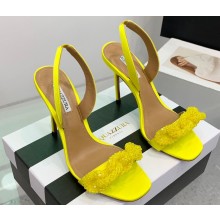Aquazzura Heel 10.5cm Chain Of Love Sandals Yellow 2023