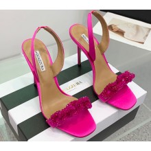 Aquazzura Heel 10.5cm Chain Of Love Sandals Fuchsia 2023