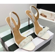 Aquazzura Heel 10.5cm Chain Of Love Sandals White 2023
