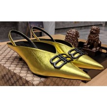 Balenciaga Square Knife BB Heel 4cm Slingbacks 2023