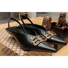 Balenciaga Square Knife BB Heel 4cm Slingbacks 06 2023