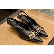 Balenciaga Square Knife BB Heel 4cm Slingbacks 10 2023