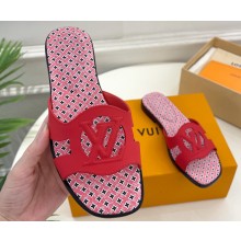 Louis Vuitton LV By The Pool Isola Flat Mules Red 2023