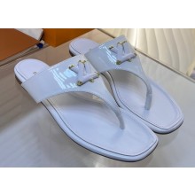 Louis Vuitton Patent calf leather Shake Flat Thong White 2023