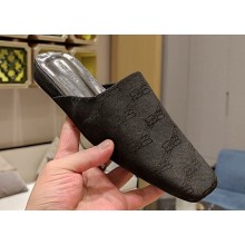 Balenciaga Coated Canvas Cosy BB Mules Black 2023