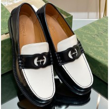 Gucci Interlocking G cut-out loafers 738676 White/Black 2023