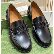 Gucci Interlocking G cut-out loafers 738676 Black 2023