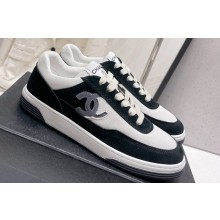 Chanel Suede Kidskin CC Logo Sneakers G39978 Black 2023
