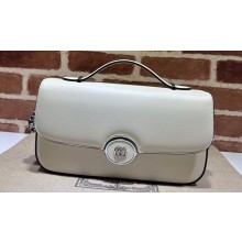 Gucci Petite GG small shoulder bag 739721 Leather White 2023