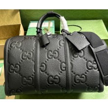 Gucci Leather Jumbo GG small duffle Bag 725282 Black 2023