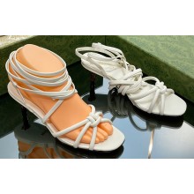 Gucci Low Heel strappy sandals with bamboo 746035 White 2023