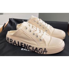 Balenciaga Paris Graffiti Women/Men Mules in destroyed cotton and rubber 04 2023