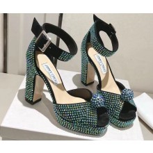 Jimmy Choo Heel 11cm Platform 2cm Socorie Sandals with Crystals 04 2023