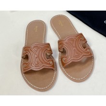 Celine TRIOMPHE Mules In Calfskin Brown 2023