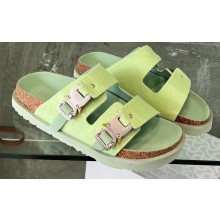 DIOR by BIRKENSTOCK Women/Men Slides in Nubuck Calfskin Green 2023