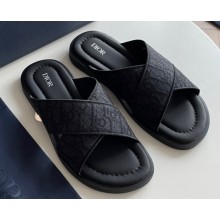 Dior Alias Men's Sandals in Oblique Jacquard Black 2023