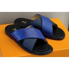 Louis Vuitton Foch Men's Mules Blue 2023