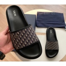 Dior Oblique Jacquard Black/Beige Men's Sandals 2023