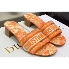 Dior Dway Heeled 4.5cm Slides in Embroidered Cotton 03 2023