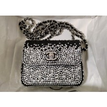 Chanel Crystals Mini Flap Bag Black 2023