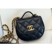 Chanel Shiny Aged Calfskin Clutch with Chain Bag AP3378 Black 2023