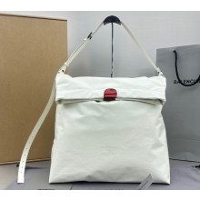 Balenciaga Trash Shopping Bag in calfskin White