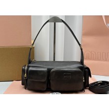 Miu Miu Nappa leather top-handle Pocket bag Coffee