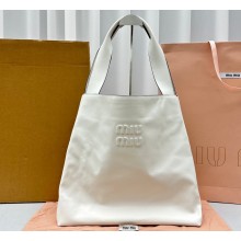 Miu Miu Leather hobo bag 5BC119 White