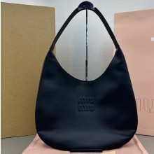 Miu Miu Leather hobo bag 5BC155 Black