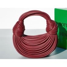 Bottega Veneta Mini Jodie tubular leather top handle Bag Dark Red