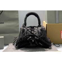 Balenciaga SneakerHead Small Handbag in black mixed fabric and fake leather