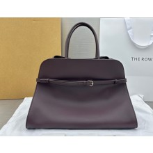 The Row Margaux Belt 15 Bag in Leather 1844 Burgundy