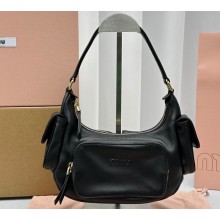Miu Miu Nappa leather Pocket bag 5BC146 Black
