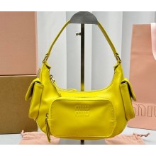 Miu Miu Nappa leather Pocket bag 5BC146 Yellow