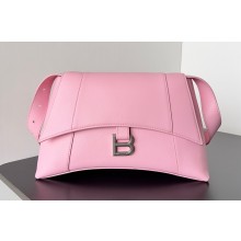 Balenciaga Downtown Small Shoulder Bag in calfskin Pink