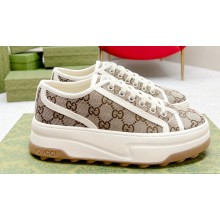 Gucci Heel 5.3cm GG canvas Low top Women/Men Sneakers 08 2023