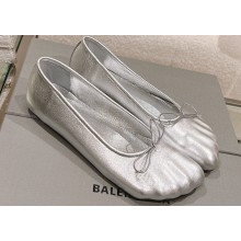 Balenciaga Anatomic Ballerinas in metallized calfskin Silver 2023