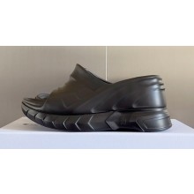 Givenchy Heel 10cm Platform 4.5cm Marshmallow wedge sandals in rubber Black 2023