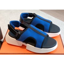 Hermes Gate Women/Men Sandals in technical jersey and calfskin 01 2023