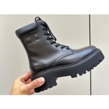 Celine Lace-Up Boots With Triomphe Celine Bulky In Calfskin Black 2023